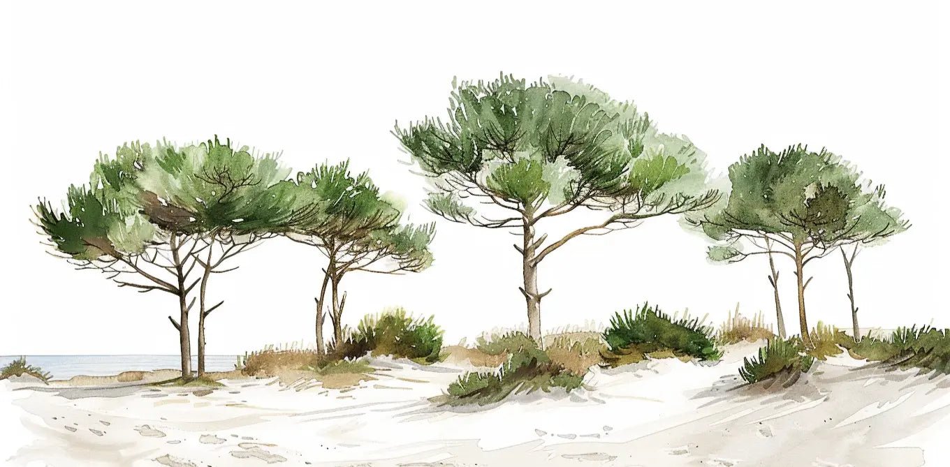 Les Pins de la Plage : Évasion Naturelle - Illulart: Papier peint panoramique