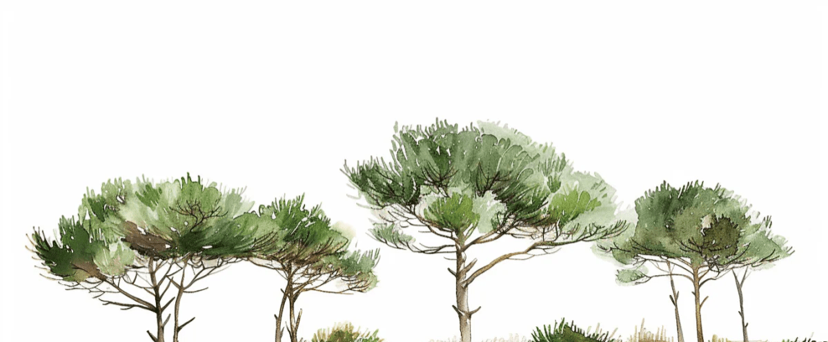 Les Pins de la Plage : Évasion Naturelle - Illulart: Papier peint panoramique