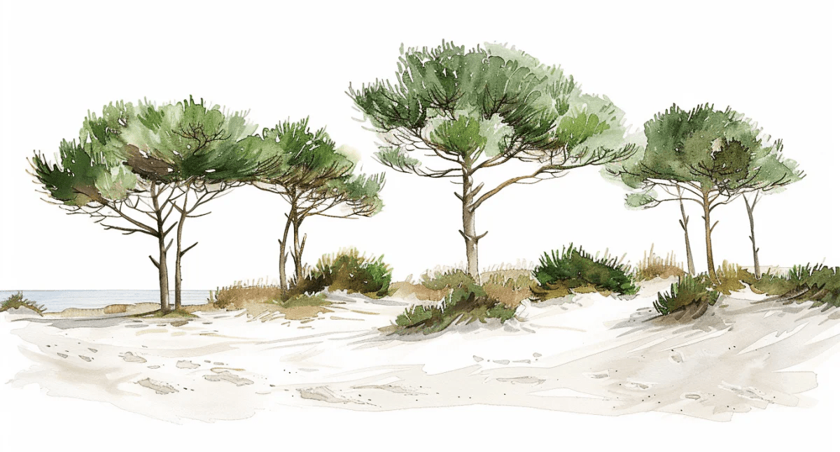 Les Pins de la Plage : Évasion Naturelle - Illulart: Papier peint panoramique