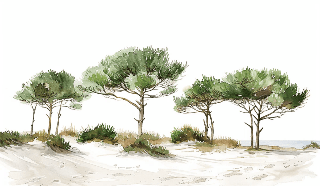 Les Pins de la Plage : Évasion Naturelle - Illulart: Papier peint panoramique