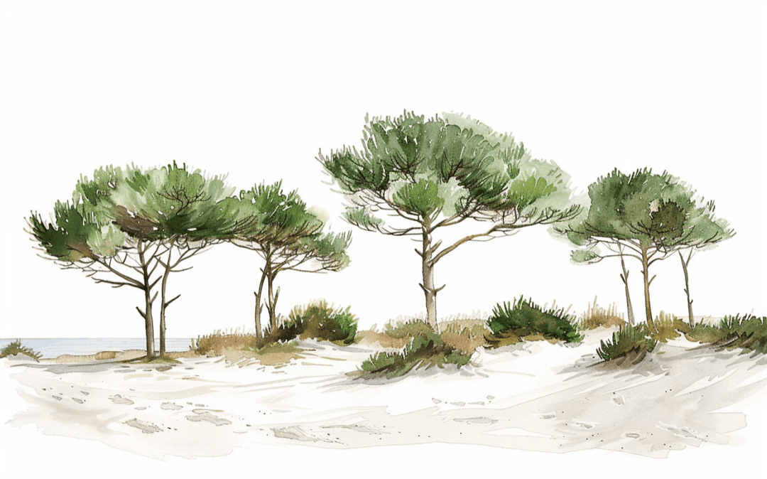 Les Pins de la Plage : Évasion Naturelle - Illulart: Papier peint panoramique