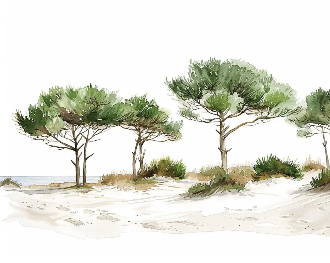 Les Pins de la Plage : Évasion Naturelle - Illulart: Papier peint panoramique