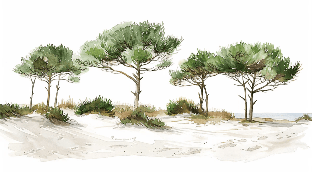 Les Pins de la Plage : Évasion Naturelle - Illulart: Papier peint panoramique