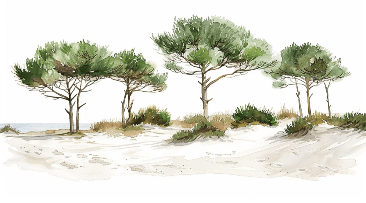 Les Pins de la Plage : Évasion Naturelle - Illulart: Papier peint panoramique