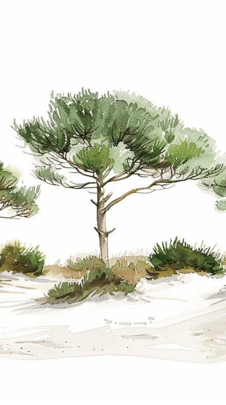 Les Pins de la Plage : Évasion Naturelle - Illulart: Papier peint panoramique