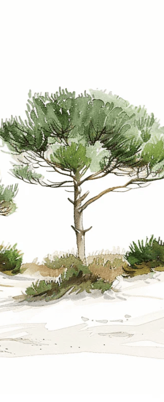 Les Pins de la Plage : Évasion Naturelle - Illulart: Papier peint panoramique