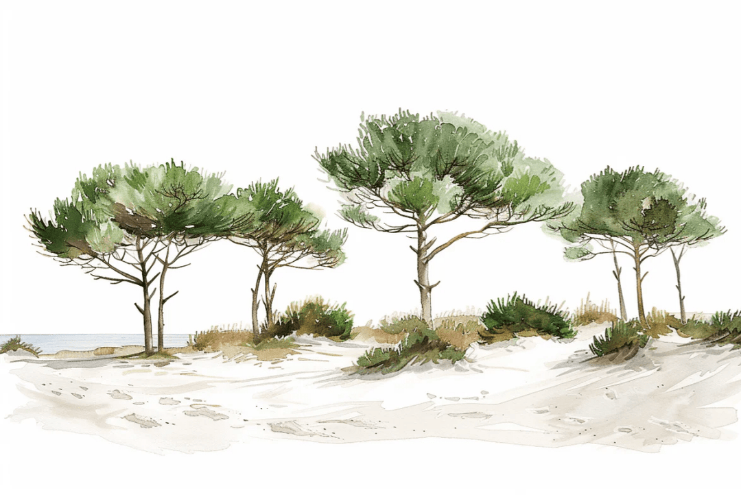 Les Pins de la Plage : Évasion Naturelle - Illulart: Papier peint panoramique