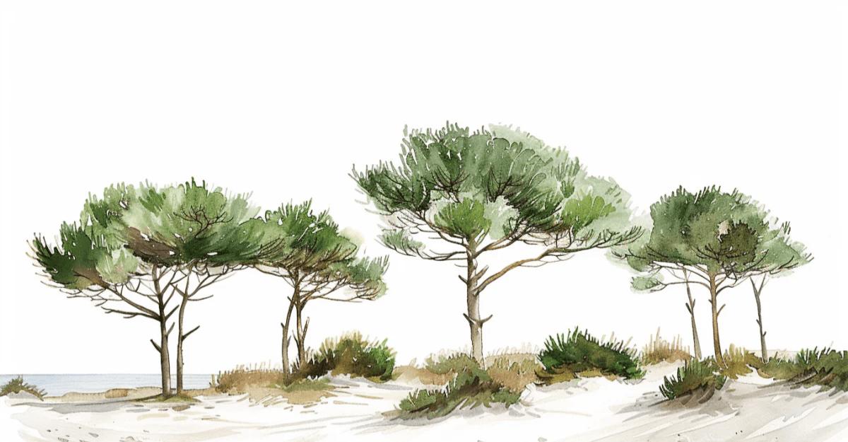 Les Pins de la Plage : Évasion Naturelle - Illulart: Papier peint panoramique