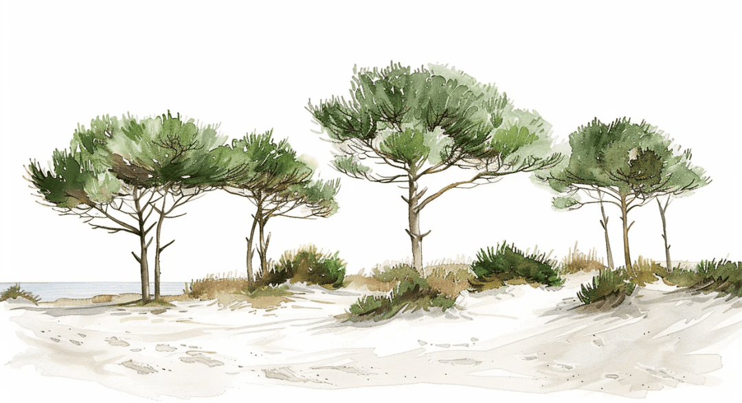 Les Pins de la Plage : Évasion Naturelle - Illulart: Papier peint panoramique
