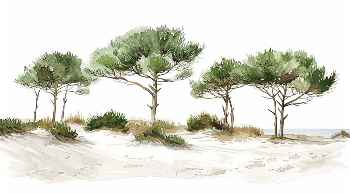 Les Pins de la Plage : Évasion Naturelle - Illulart: Papier peint panoramique