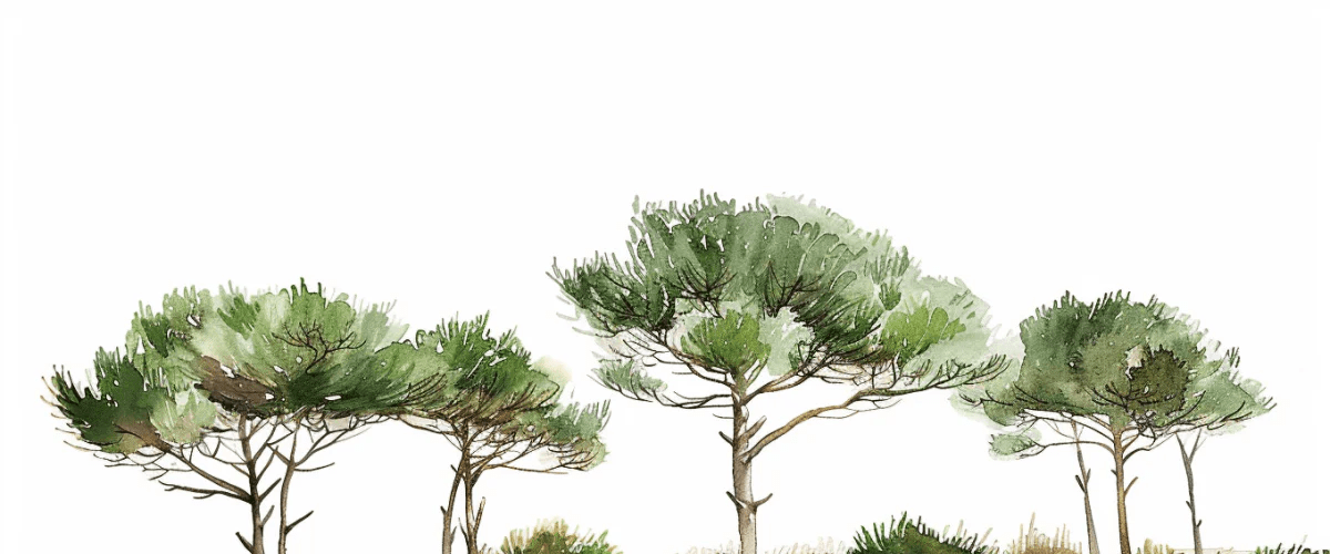 Les Pins de la Plage : Évasion Naturelle - Illulart: Papier peint panoramique