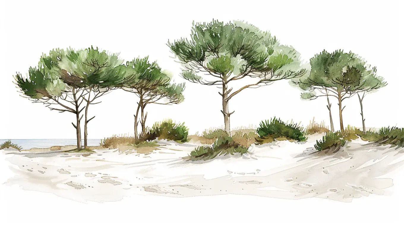 Les Pins de la Plage : Évasion Naturelle - Illulart: Papier peint panoramique