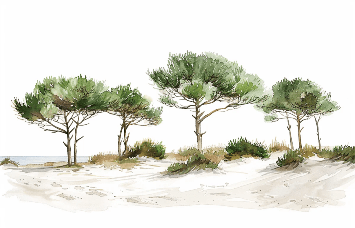 Les Pins de la Plage : Évasion Naturelle - Illulart: Papier peint panoramique