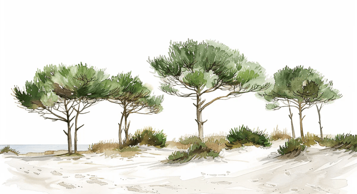 Les Pins de la Plage : Évasion Naturelle - Illulart: Papier peint panoramique