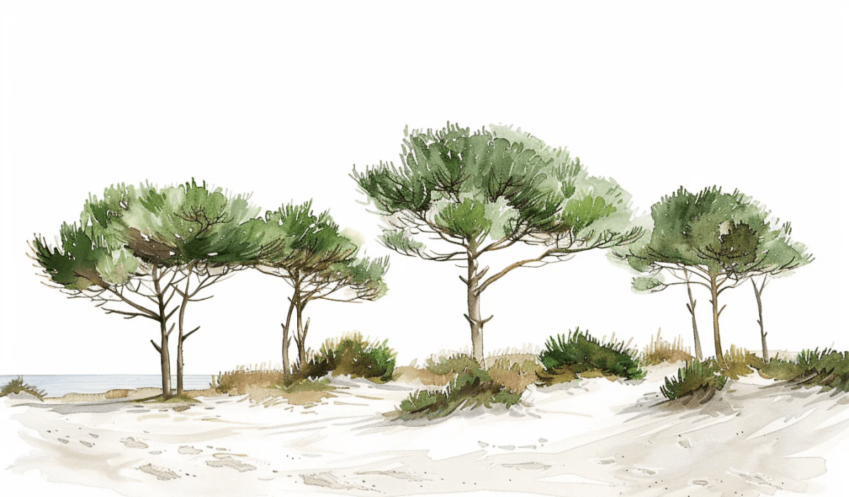 Les Pins de la Plage : Évasion Naturelle - Illulart: Papier peint panoramique