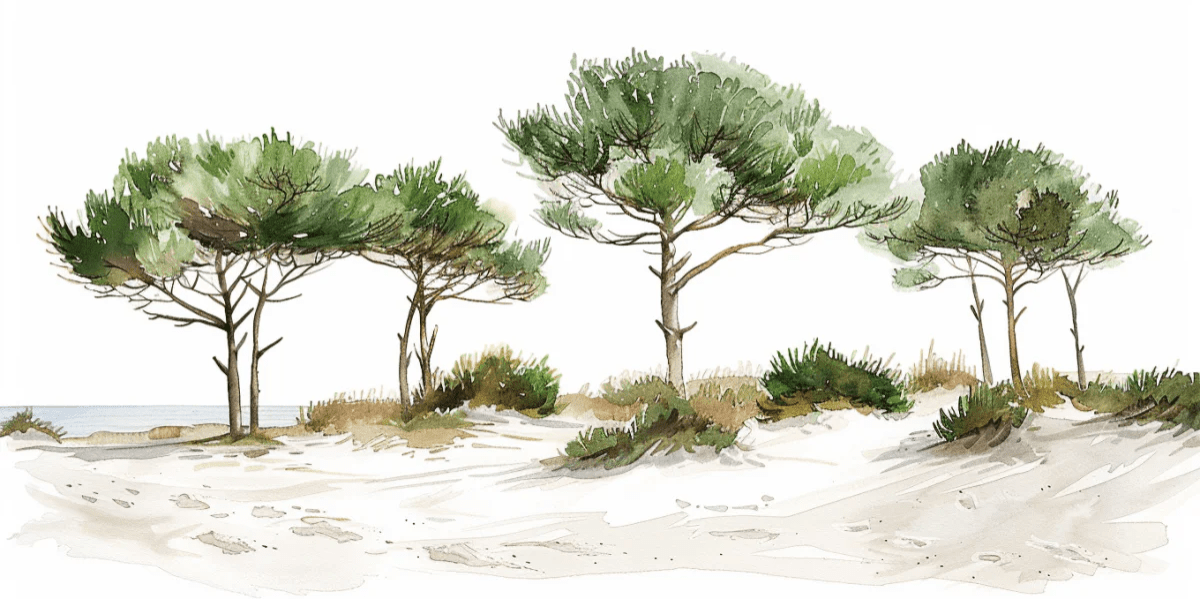 Les Pins de la Plage : Évasion Naturelle - Illulart: Papier peint panoramique