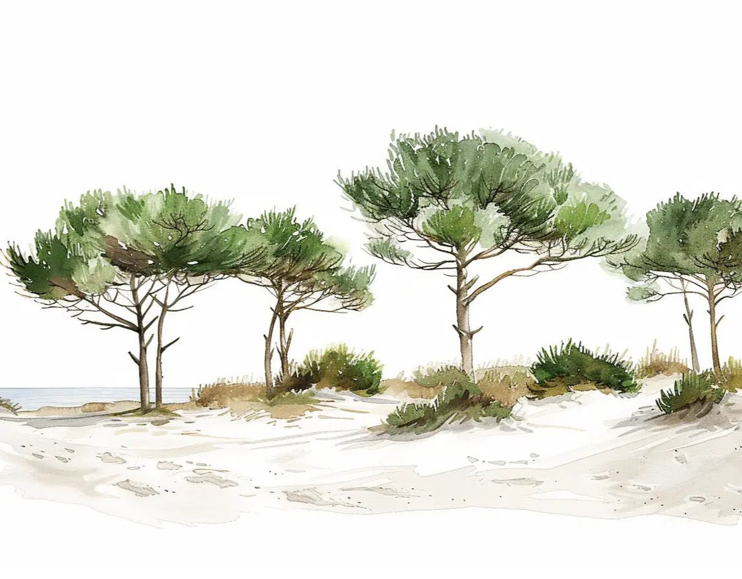 Les Pins de la Plage : Évasion Naturelle - Illulart: Papier peint panoramique
