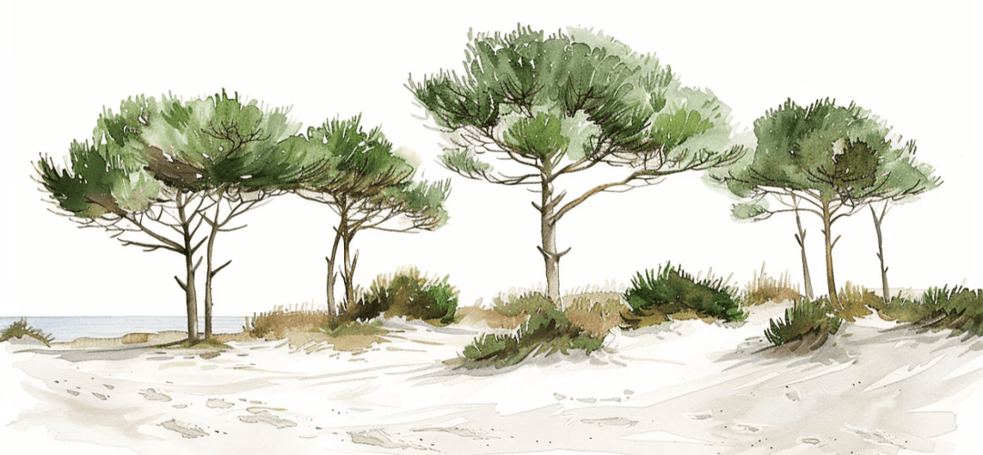 Les Pins de la Plage : Évasion Naturelle - Illulart: Papier peint panoramique