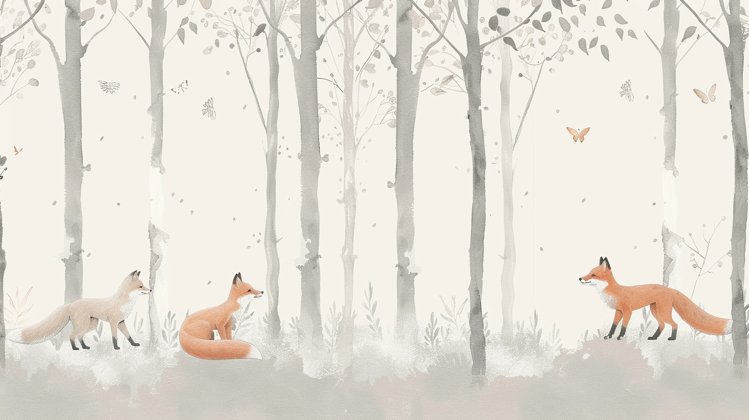Die Füchse im Wald