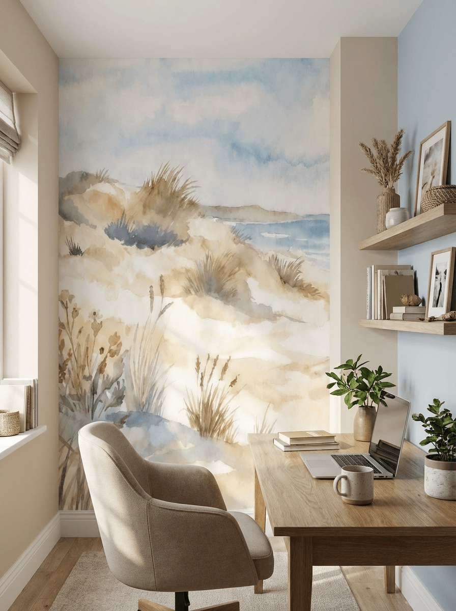 Lumière des Dunes – Papier peint panoramique bord de mer - Illulart: Papier peint panoramique