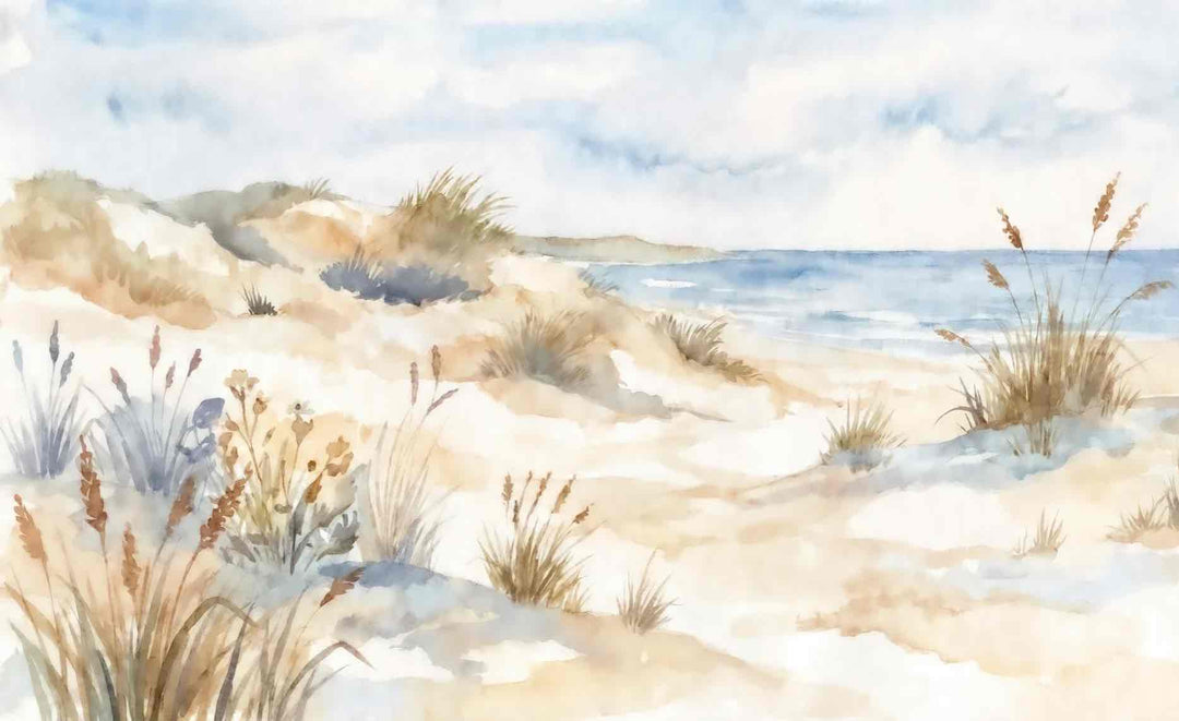 Lumière des Dunes – Papier peint panoramique bord de mer - Illulart: Papier peint panoramique