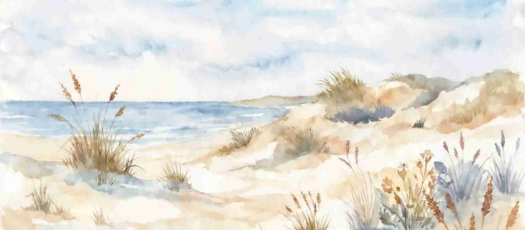 Lumière des Dunes – Papier peint panoramique bord de mer - Illulart: Papier peint panoramique