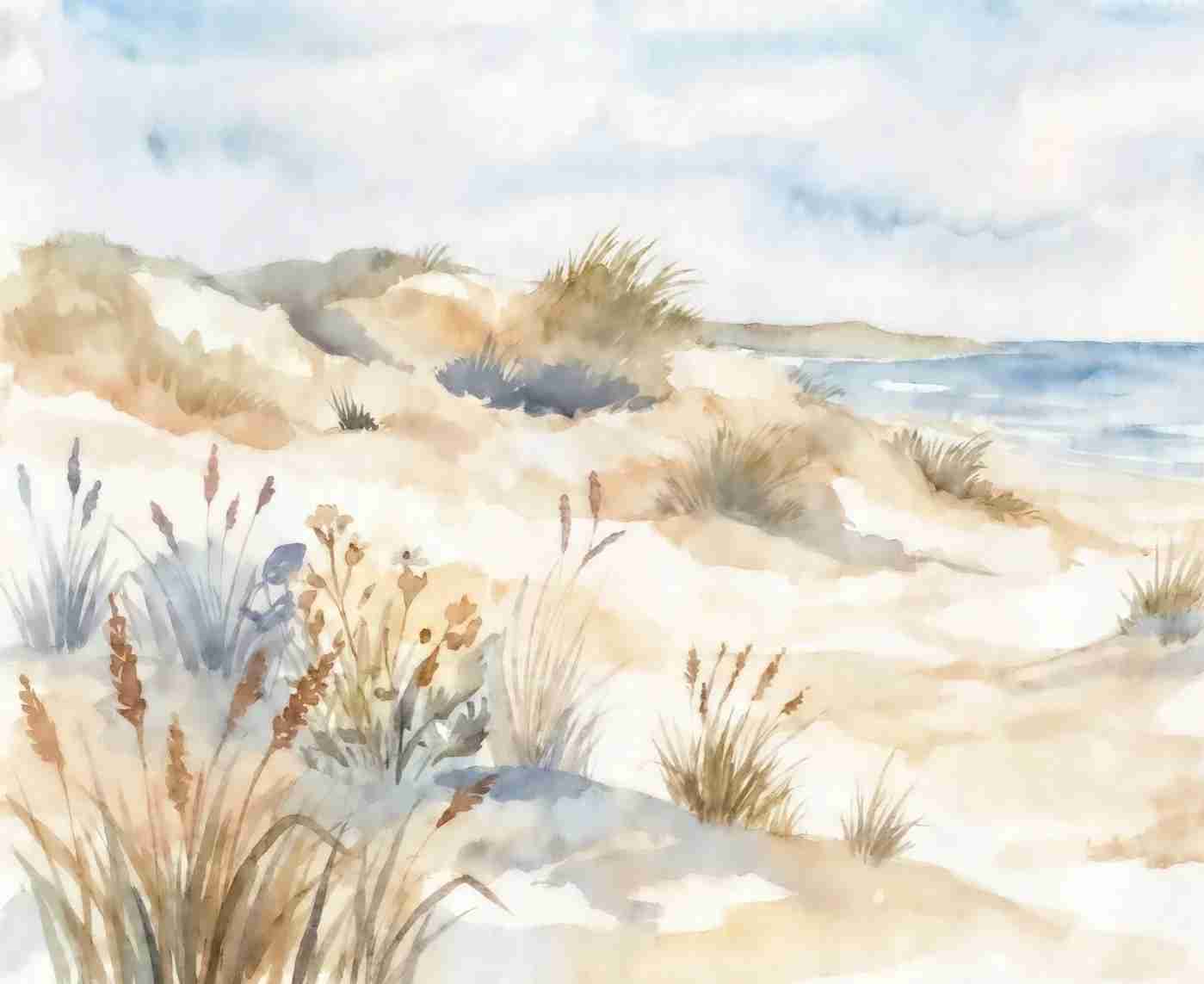 Lumière des Dunes – Papier peint panoramique bord de mer