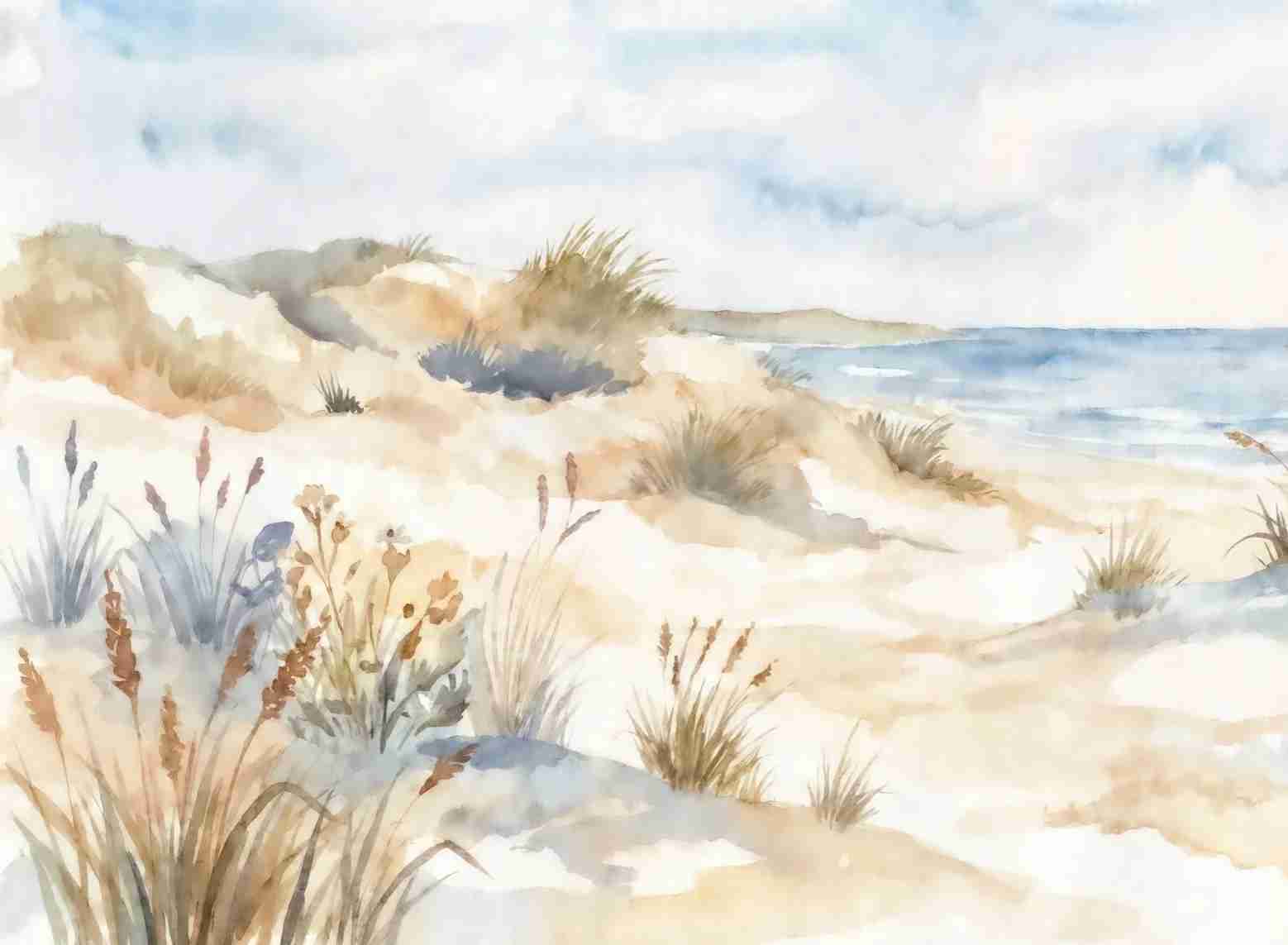 Lumière des Dunes – Papier peint panoramique bord de mer
