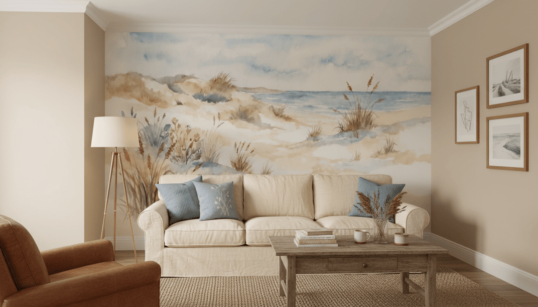 Lumière des Dunes – Papier peint panoramique bord de mer - Illulart: Papier peint panoramique