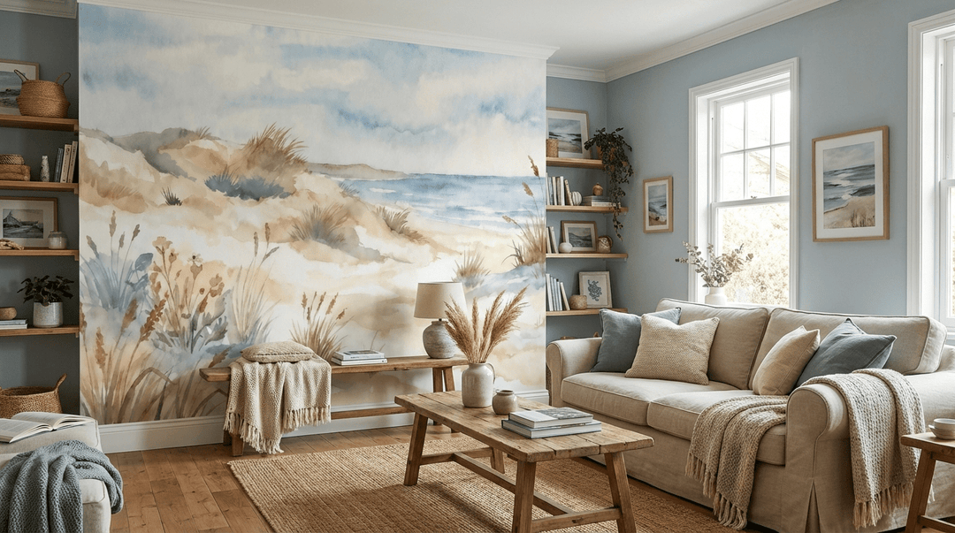 Lumière des Dunes – Papier peint panoramique bord de mer - Illulart: Papier peint panoramique