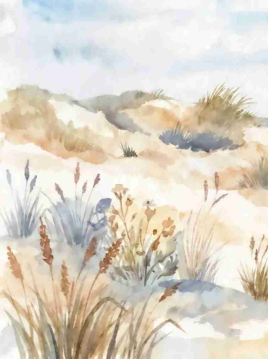 Lumière des Dunes – Papier peint panoramique bord de mer - Illulart: Papier peint panoramique