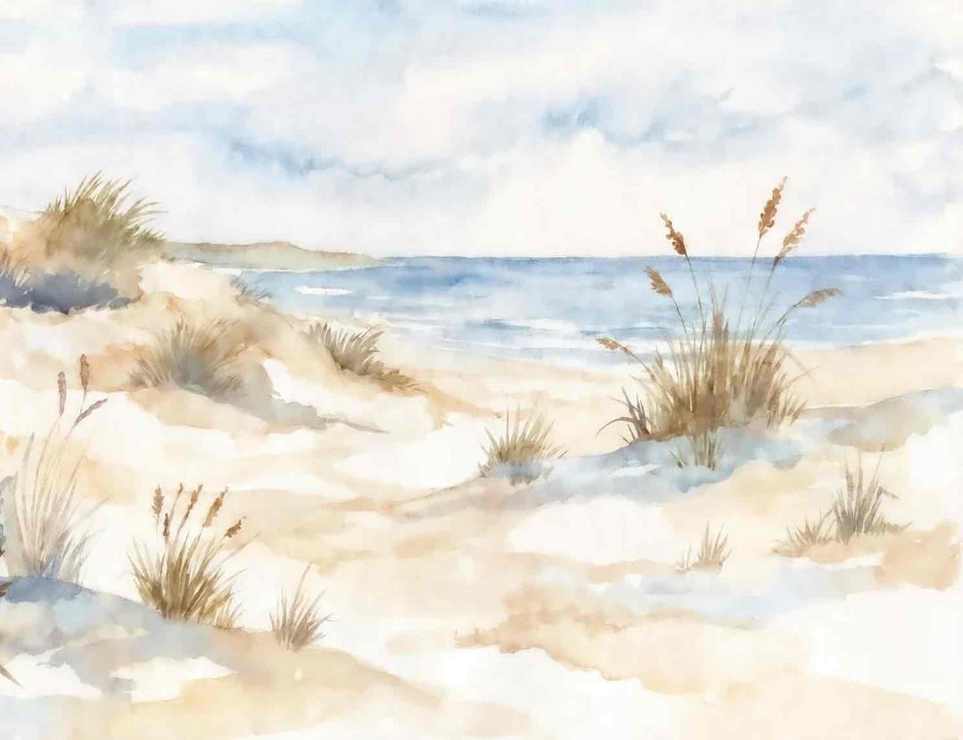 Lumière des Dunes – Papier peint panoramique bord de mer - Illulart: Papier peint panoramique