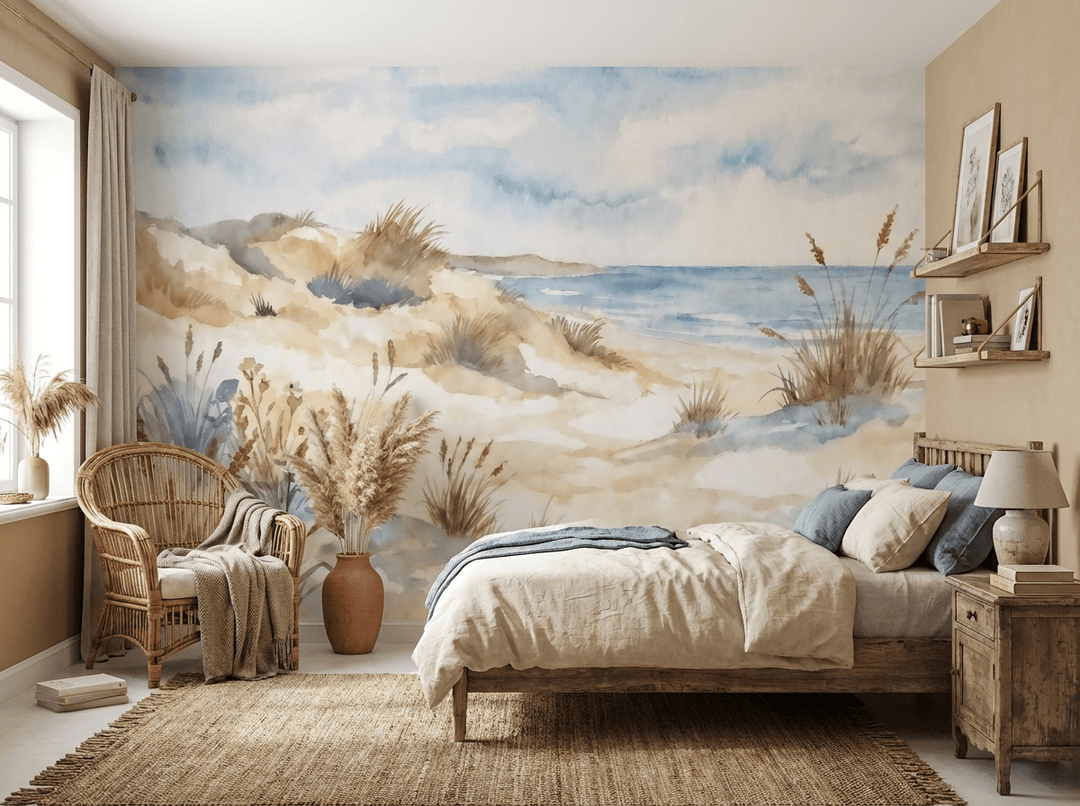 Lumière des Dunes – Papier peint panoramique bord de mer - Illulart: Papier peint panoramique