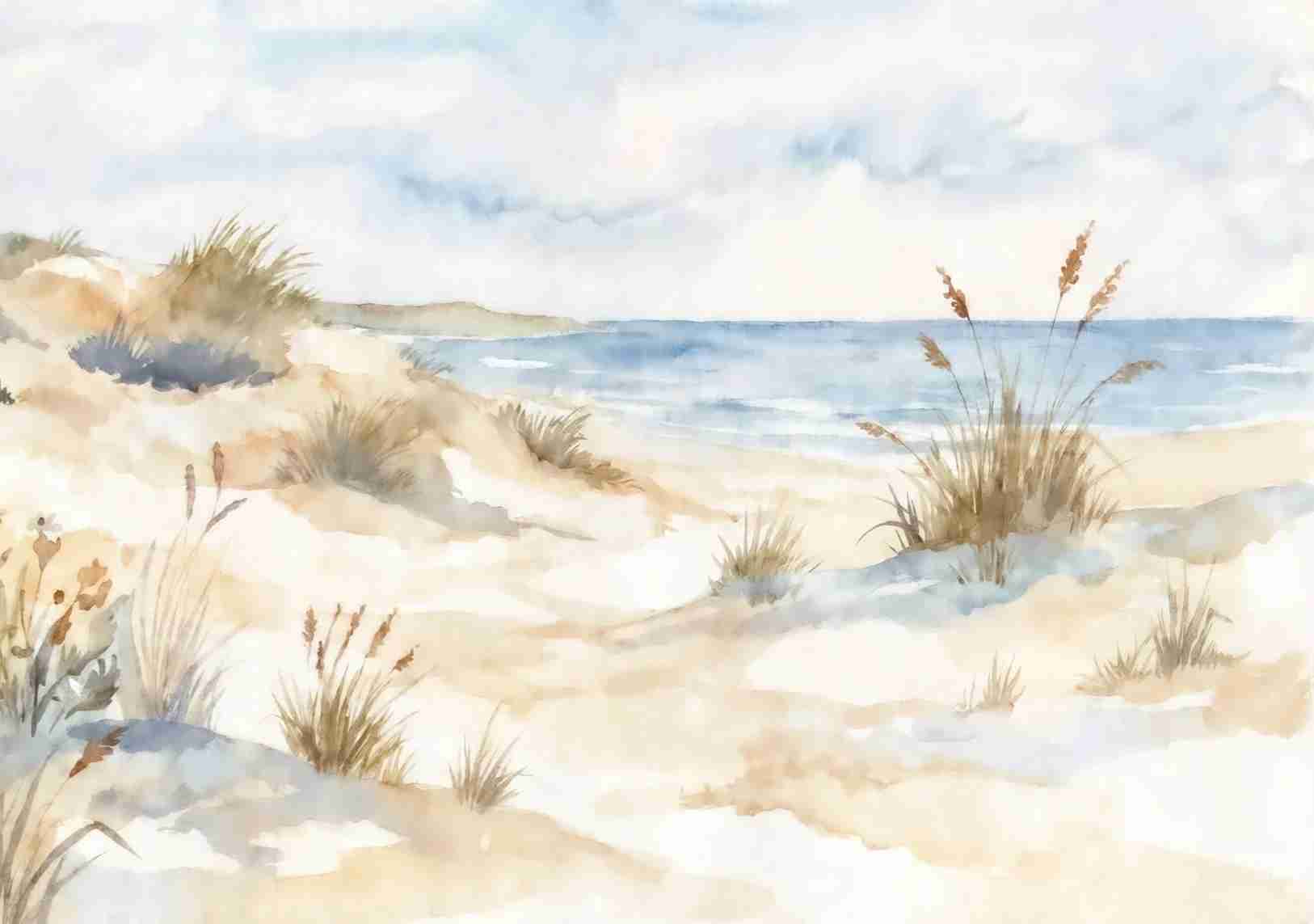 Lumière des Dunes – Papier peint panoramique bord de mer