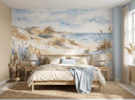 Lumière des Dunes – Papier peint panoramique bord de mer - Illulart: Papier peint panoramique