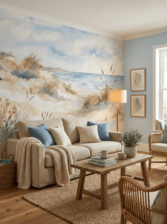 Lumière des Dunes – Papier peint panoramique bord de mer - Illulart: Papier peint panoramique