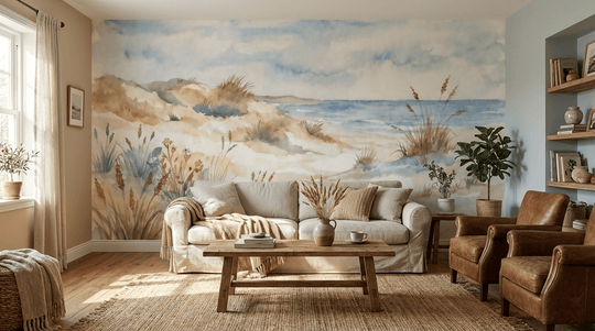 Lumière des Dunes – Papier peint panoramique bord de mer - Illulart: Papier peint panoramique