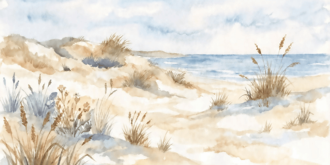 Lumière des Dunes – Papier peint panoramique bord de mer - Illulart: Papier peint panoramique