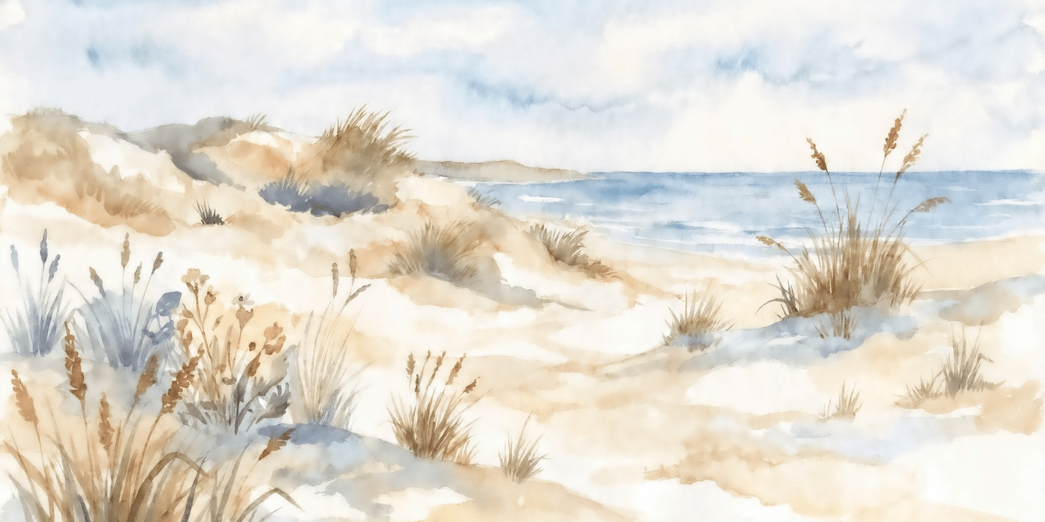 Lumière des Dunes – Papier peint panoramique bord de mer