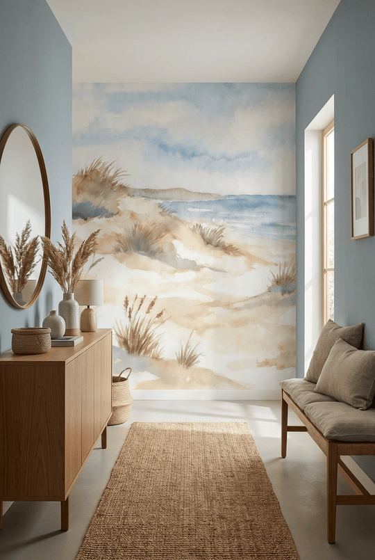 Lumière des Dunes – Papier peint panoramique bord de mer - Illulart: Papier peint panoramique