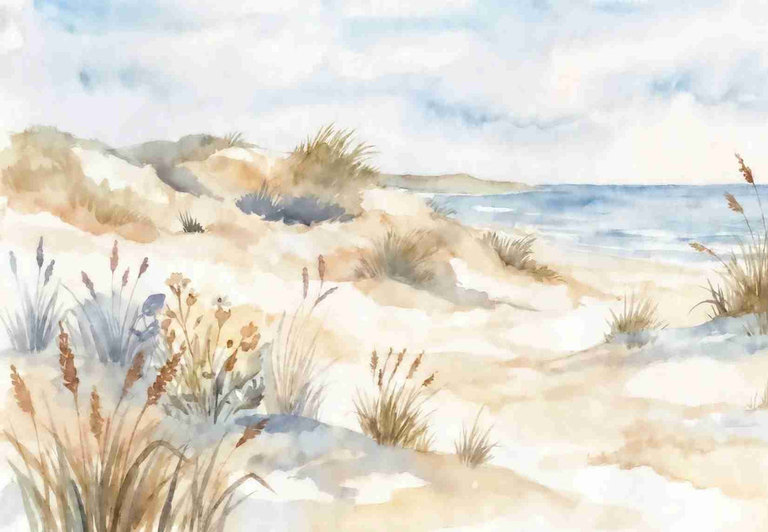 Lumière des Dunes – Papier peint panoramique bord de mer - Illulart: Papier peint panoramique