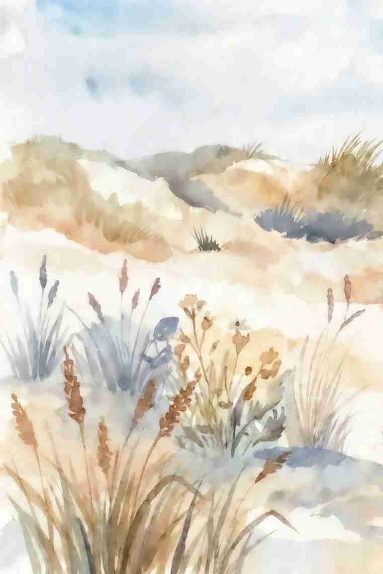 Lumière des Dunes – Papier peint panoramique bord de mer - Illulart: Papier peint panoramique