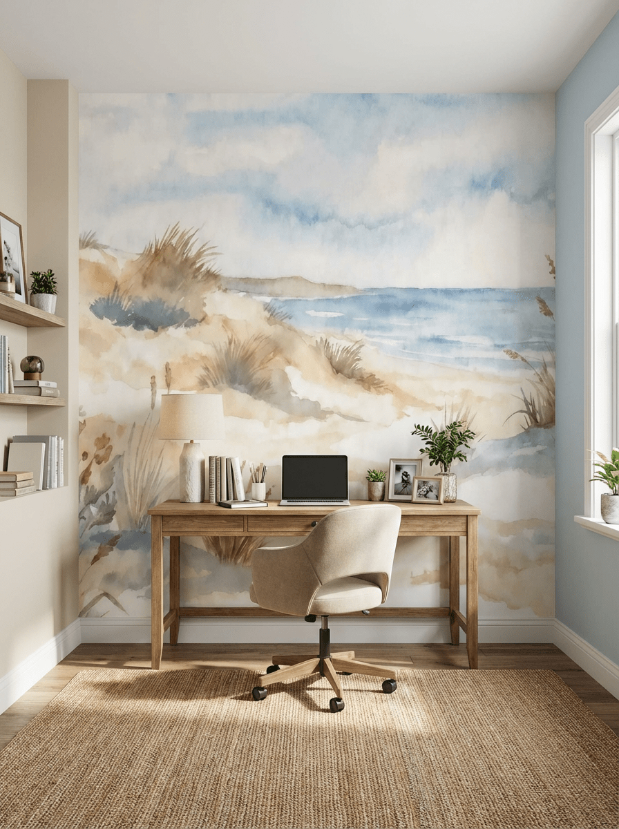 Lumière des Dunes – Papier peint panoramique bord de mer - Illulart: Papier peint panoramique