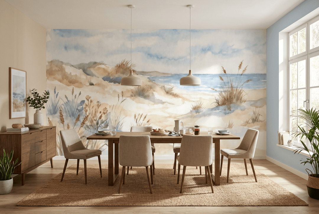 Lumière des Dunes – Papier peint panoramique bord de mer - Illulart: Papier peint panoramique