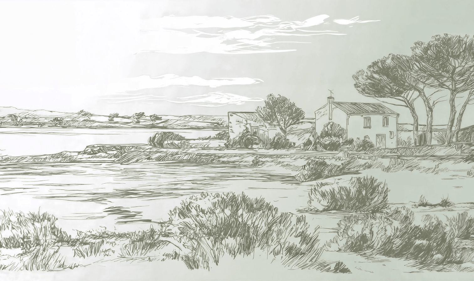 Maison du Rivage - Illulart: Papier peint panoramique