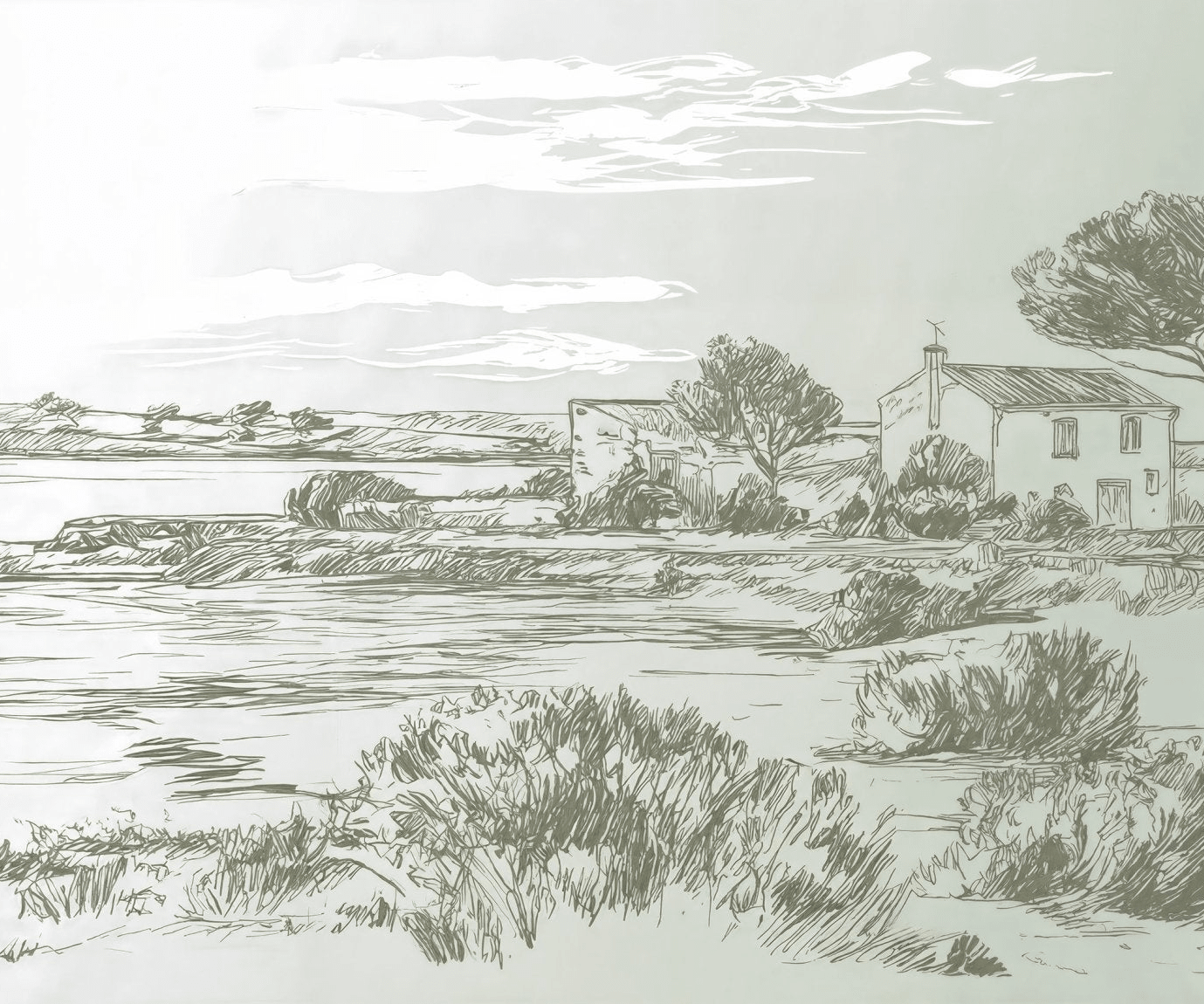 Maison du Rivage - Illulart: Papier peint panoramique