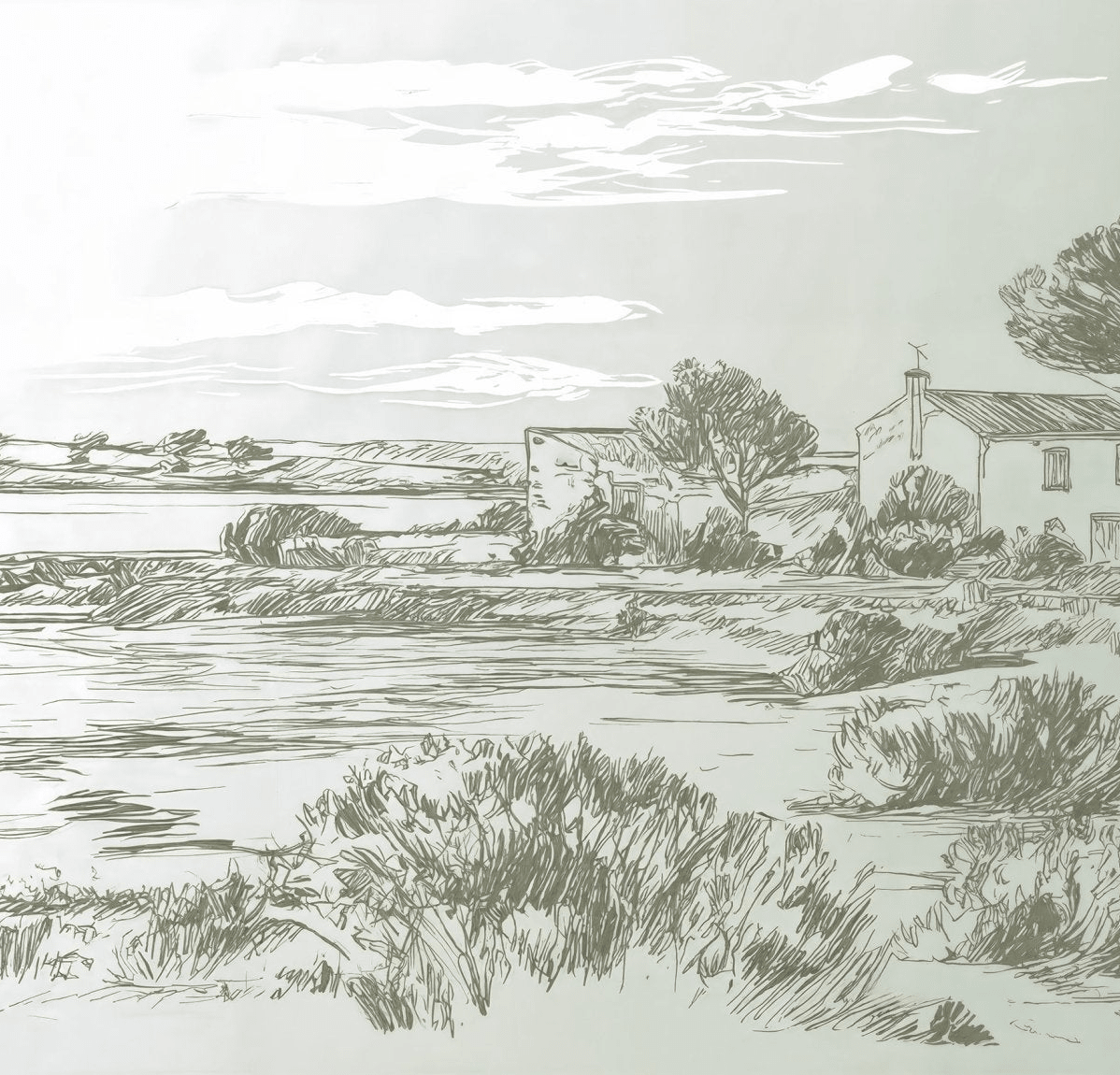 Maison du Rivage - Illulart: Papier peint panoramique
