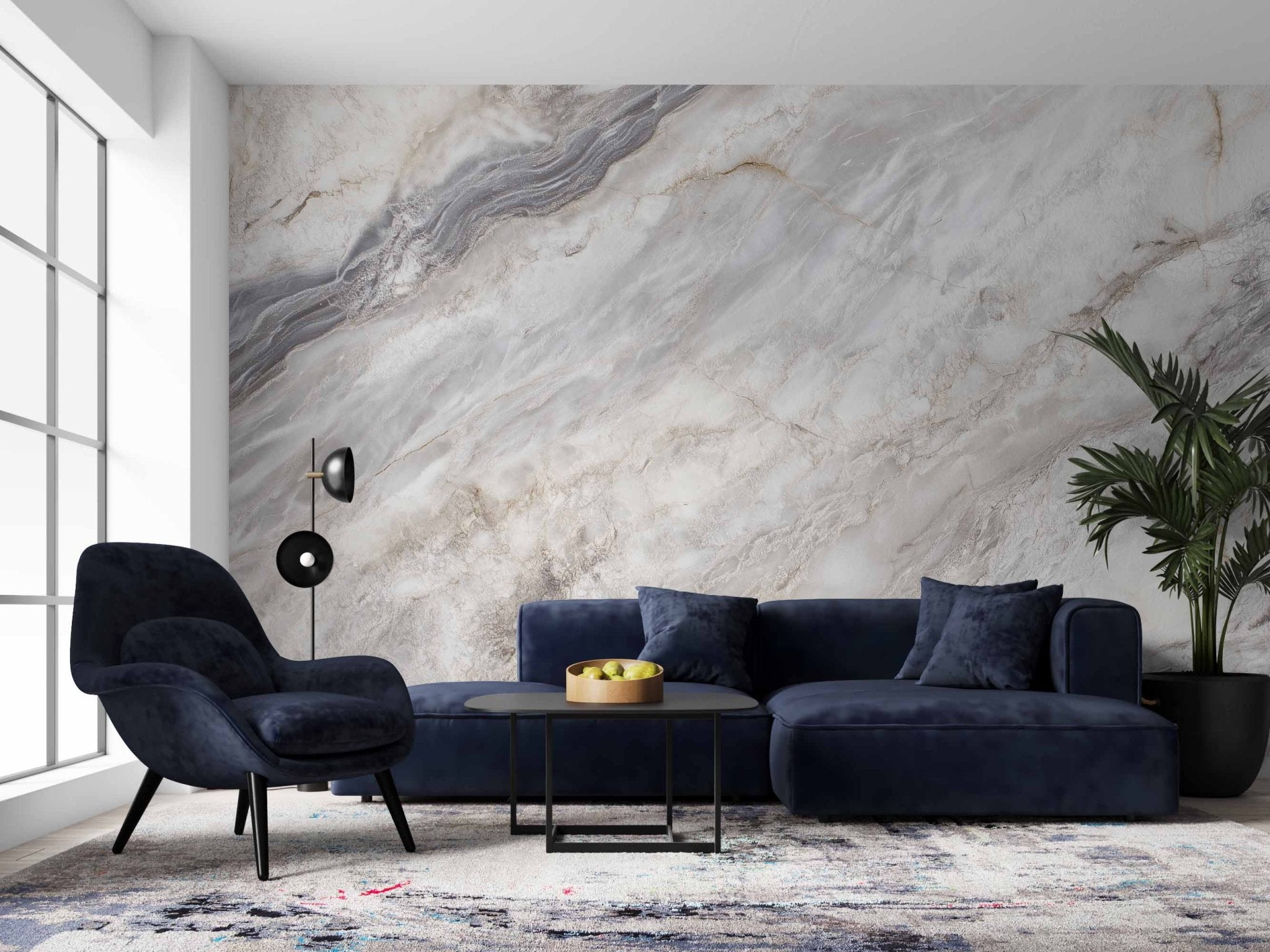 Marbre Minéral – La Beauté de la Pierre pour une Déco Moderne - Illulart: Papier peint panoramique