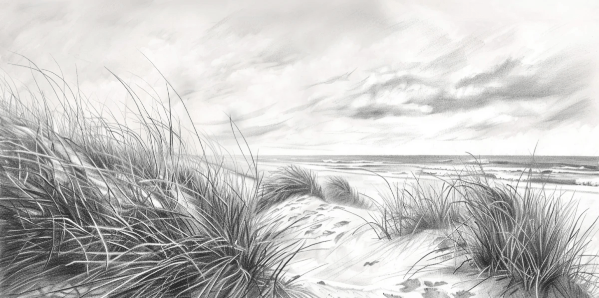 Mélodie des Dunes – Harmonie des Grains de Sable en Noir et Blanc - Illulart: Papier peint panoramique