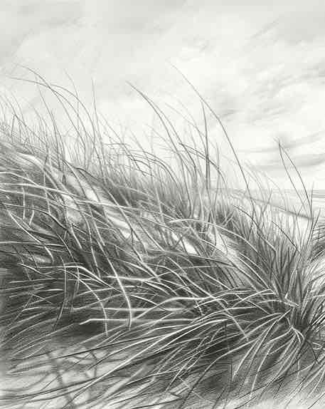 Mélodie des Dunes – Harmonie des Grains de Sable en Noir et Blanc - Illulart: Papier peint panoramique